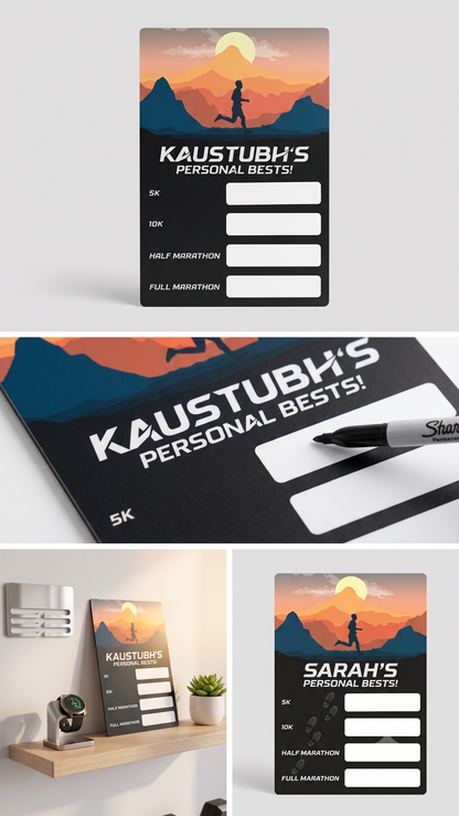 Personalized Running Personal Bests Plaque
